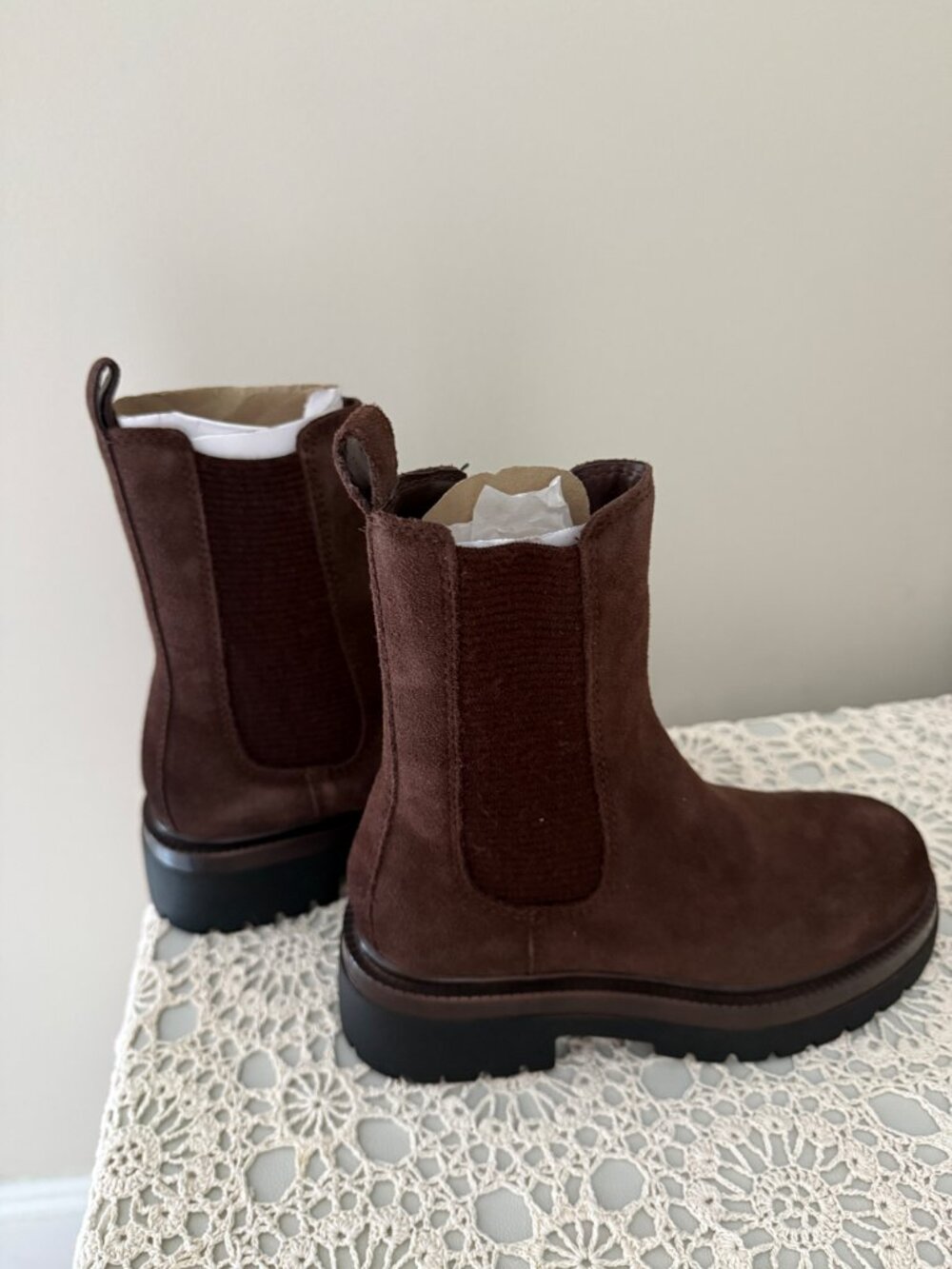 Steve Madden Blitzen Brown Suede Ankle Boots 6 - Picture 4 of 7
